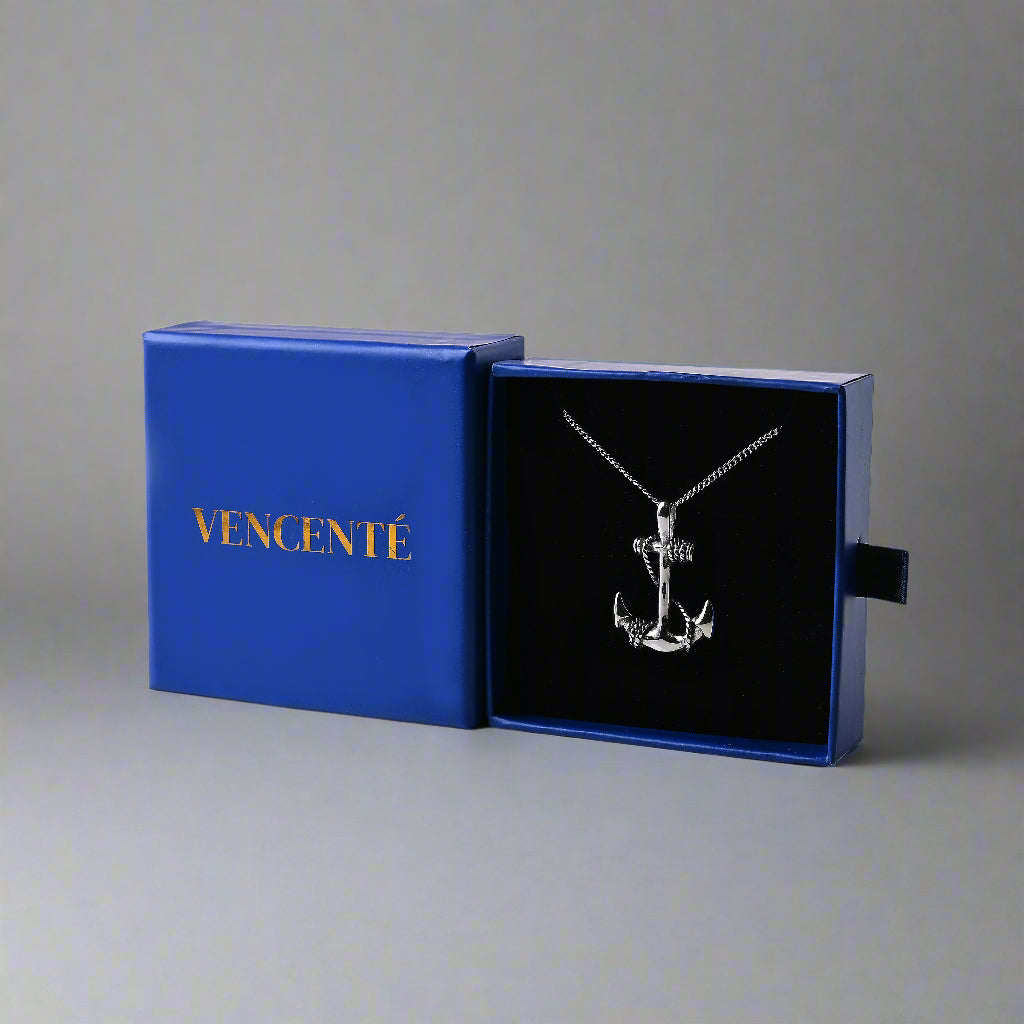 Anchor Pendant (White Gold)