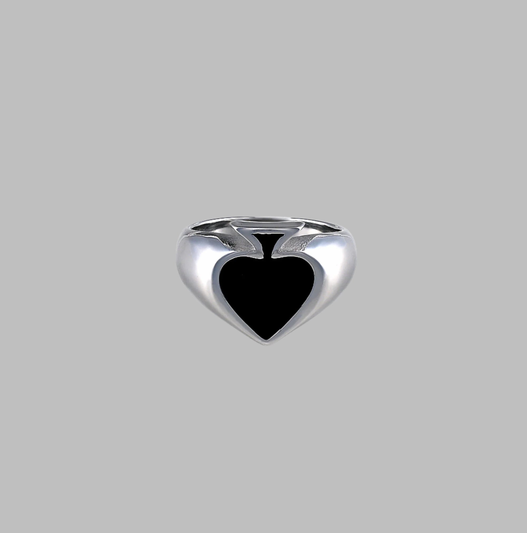 Spades Ring (White Gold)